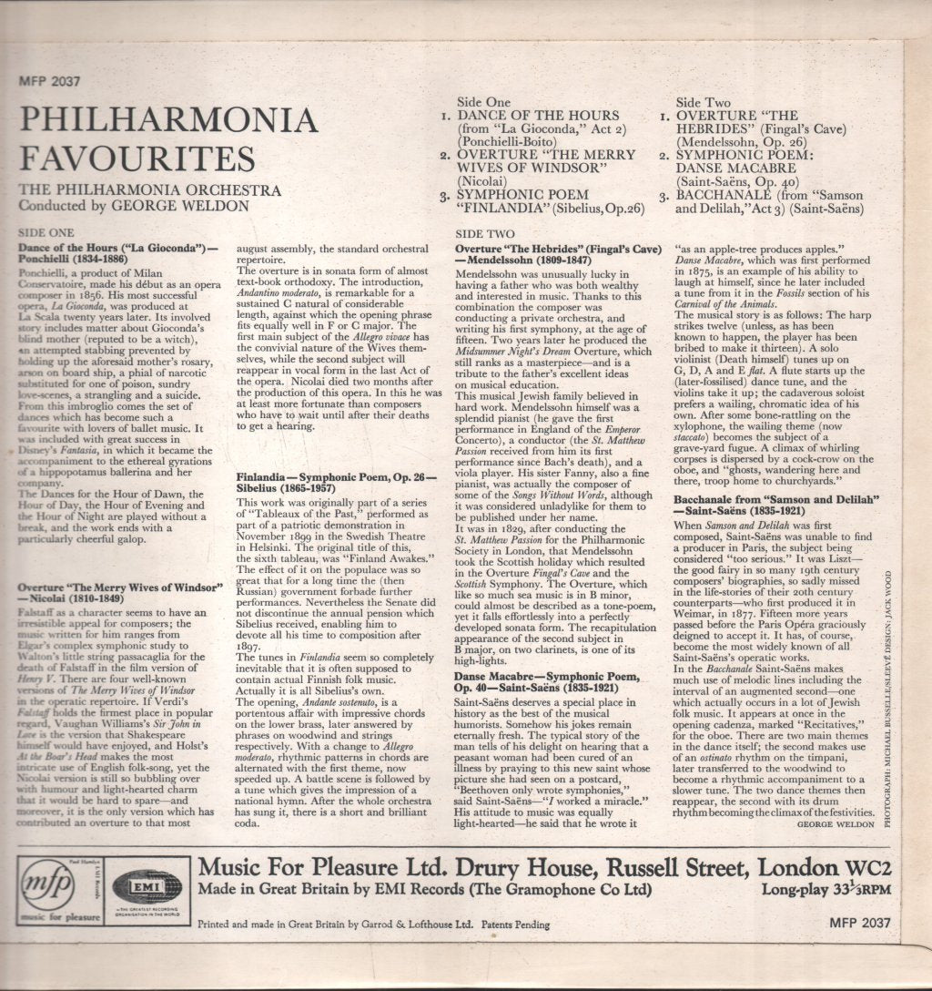 George Weldon - Philharmonia Favourites - Lp