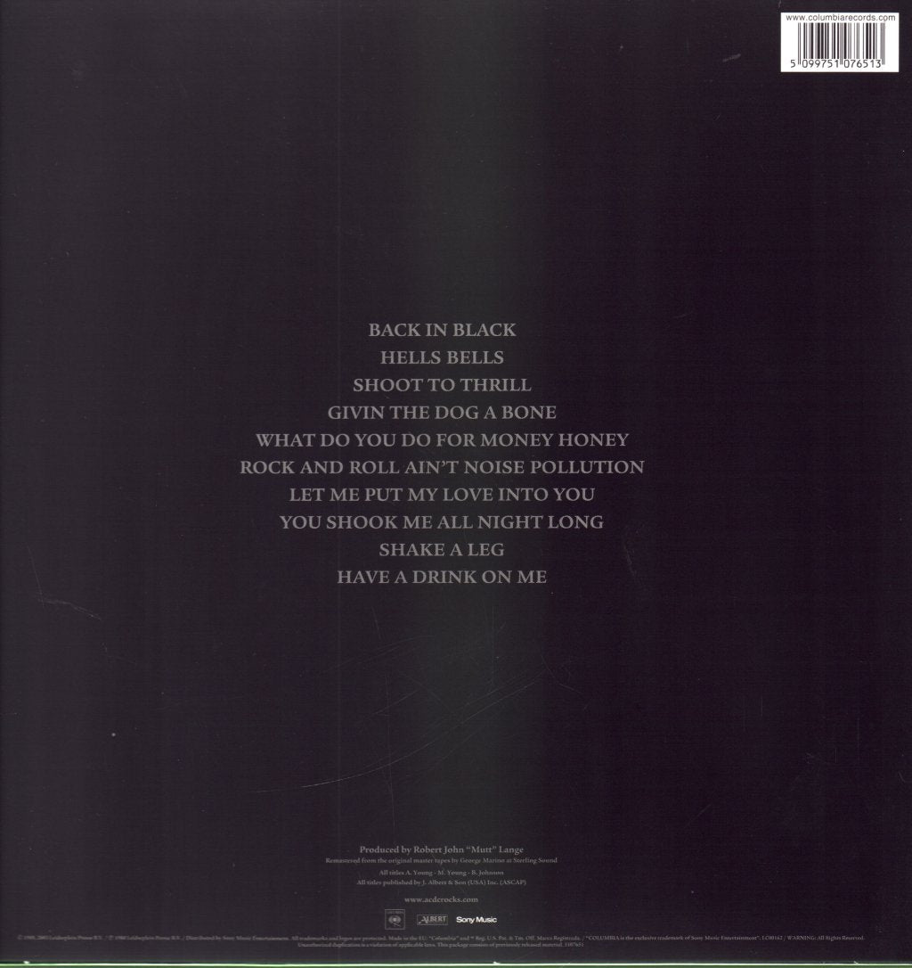 AC/DC - Back In Black - Lp