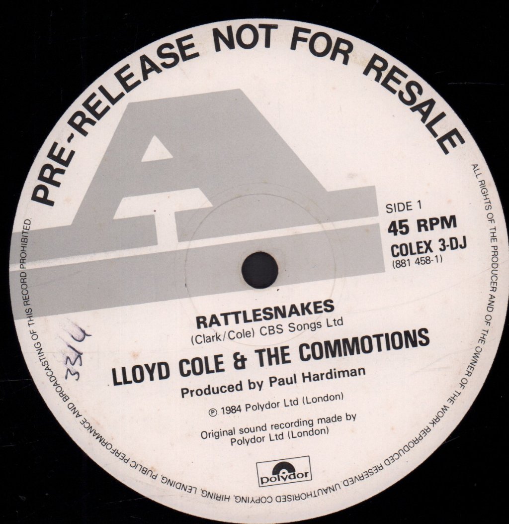 Lloyd Cole And The Commotions - Rattlesnakes - 12 Inch
