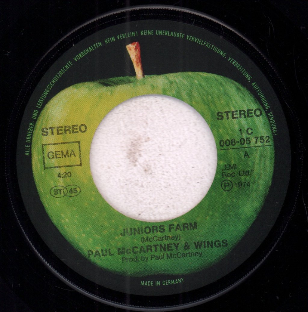 Paul McCartney And Wings - Junior's Farm - 7 Inch