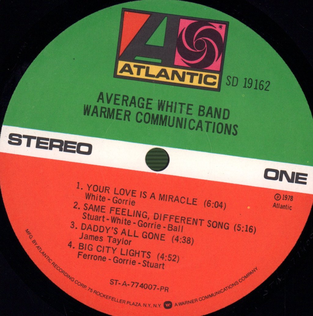 Average White Band - Warmer Communications - Lp