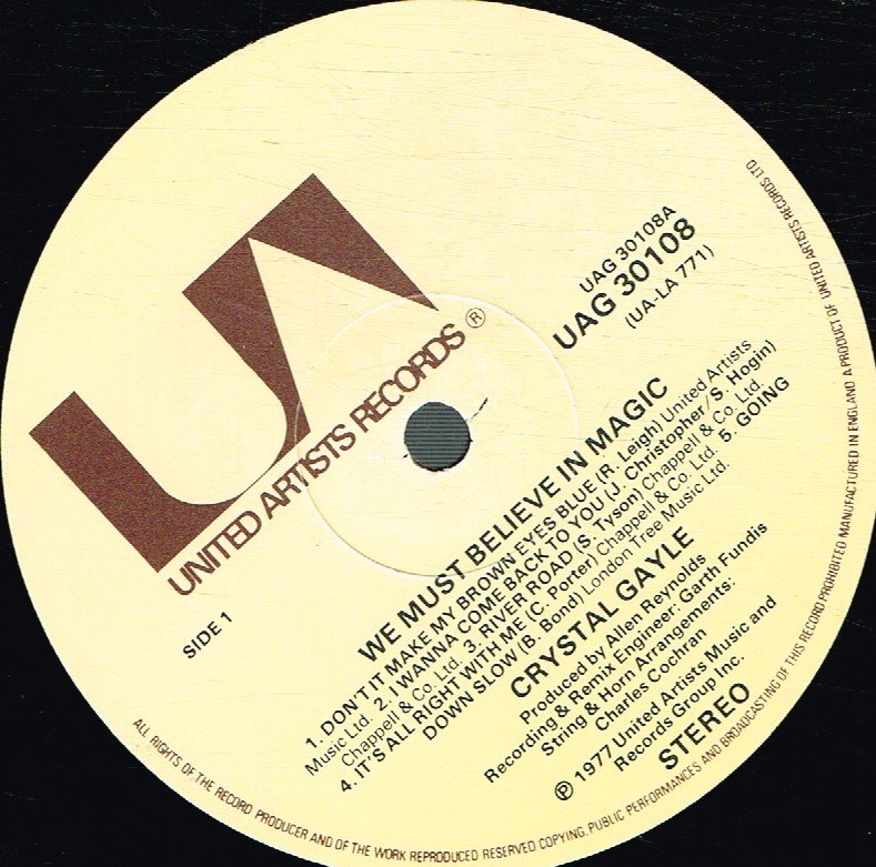 Crystal Gayle - We Must Believe In Magic - Lp