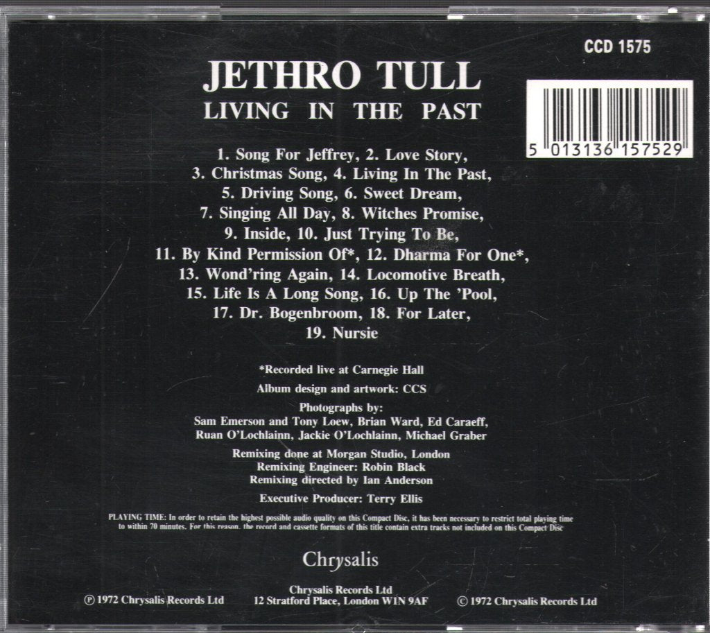 Jethro Tull - Living In The Past - Cd