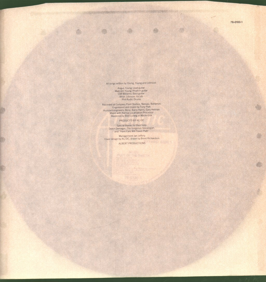 AC/DC - Flick Of The Switch - Lp