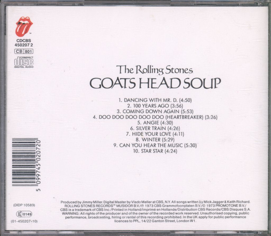 Rolling Stones - Goats Head Soup - Cd