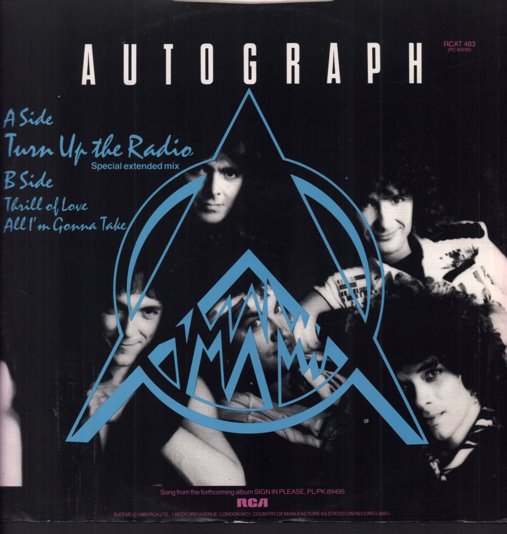 Autograph - Turn Up The Radio - 12 Inch