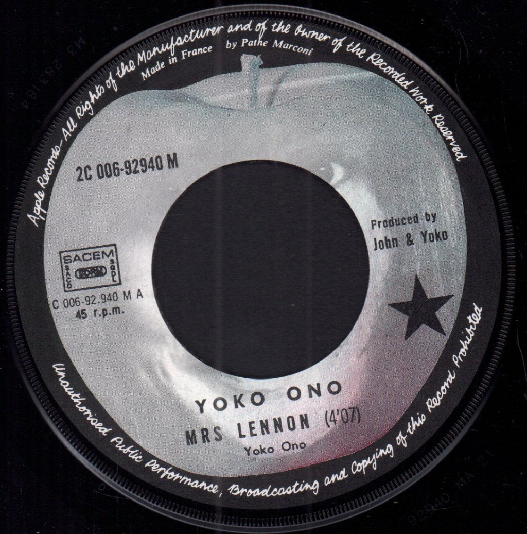 Yoko Ono - Mrs Lennon - 7 Inch