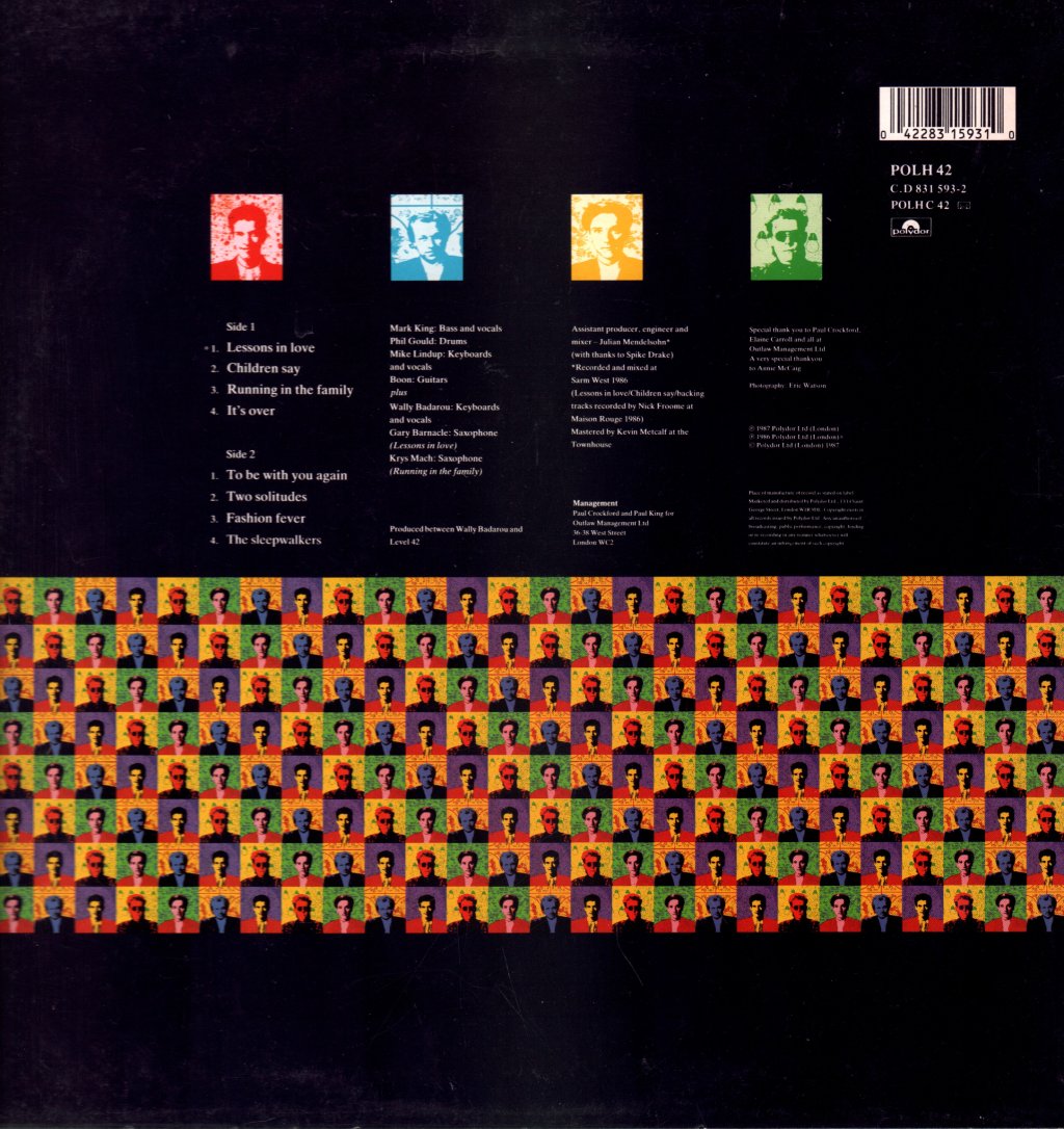 Level 42 - Running In The Family - Lp