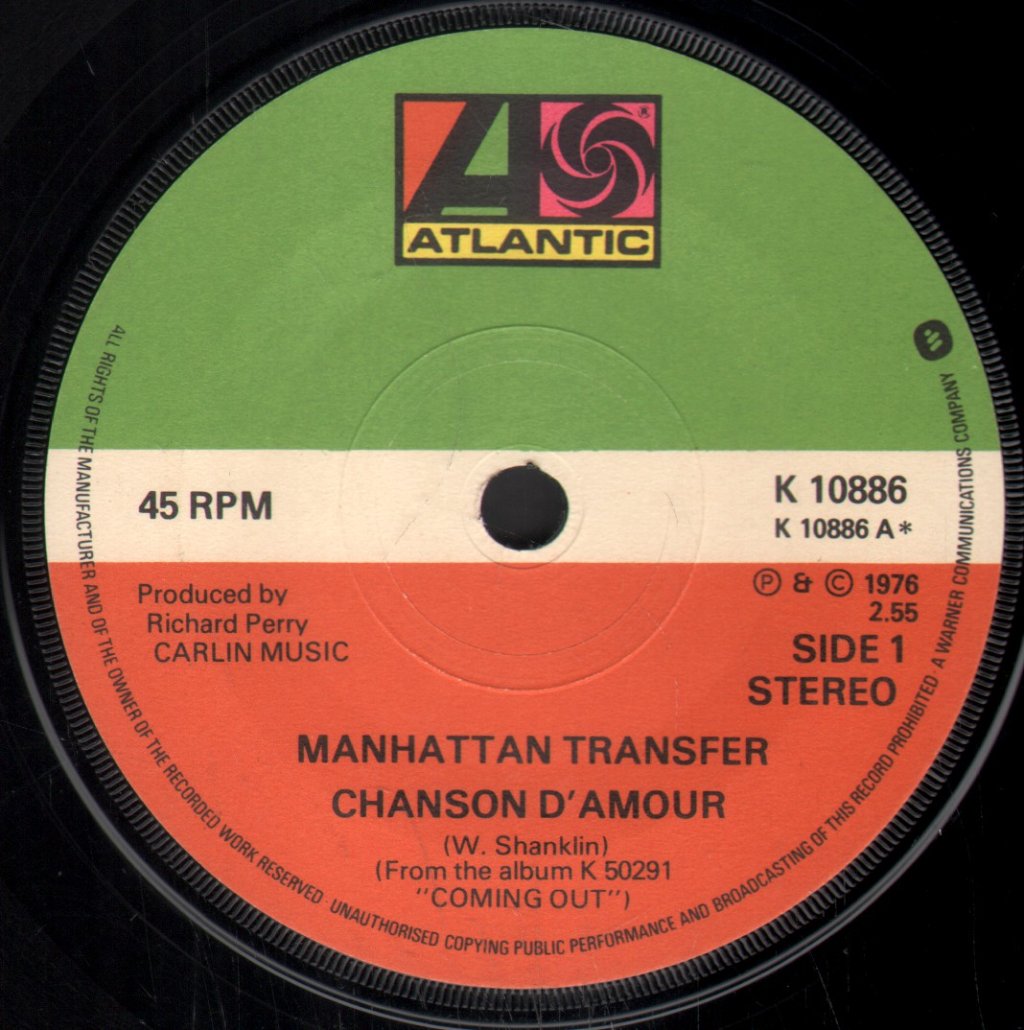 Manhattan Transfer - Chanson D'amour - 7 Inch