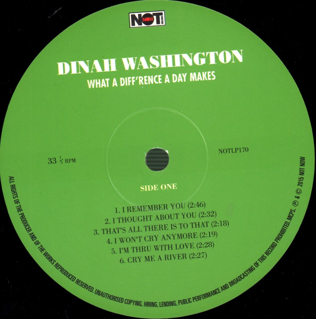 Dinah Washington - What A Diff'rence A Day Makes! - Lp