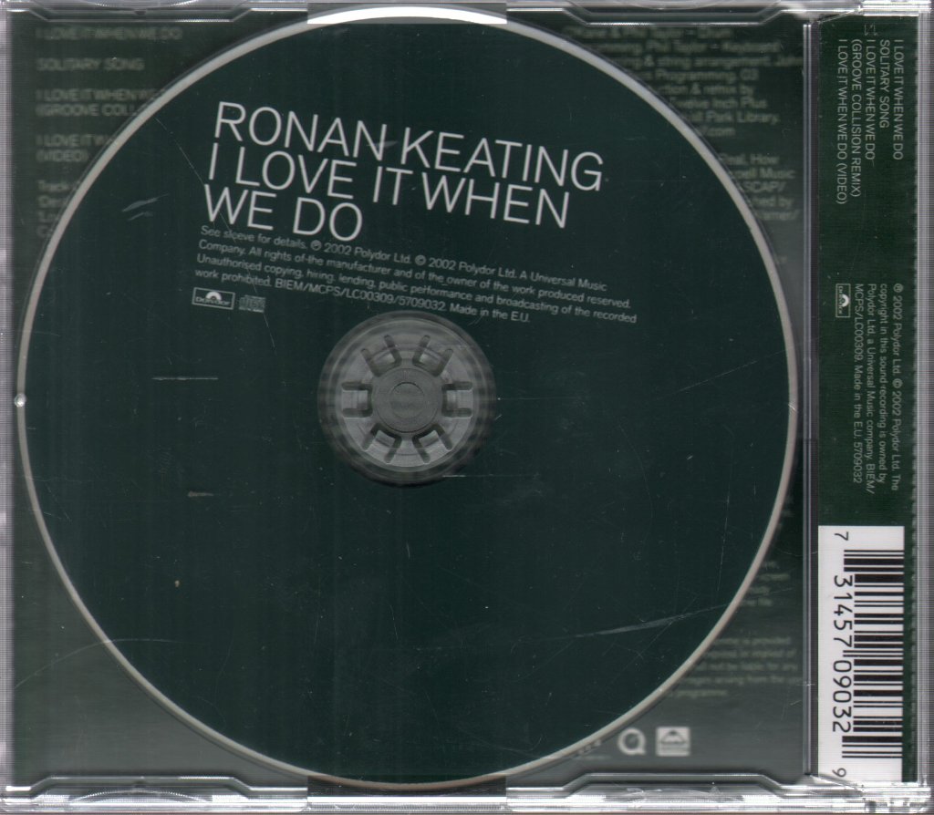 Ronan Keating - I Love It When We Do - Cd