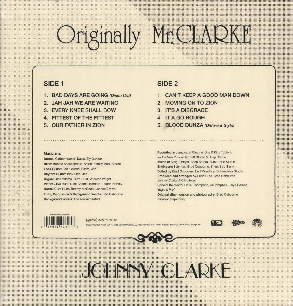 Johnny Clarke - Originally Mr. Clarke - Lp