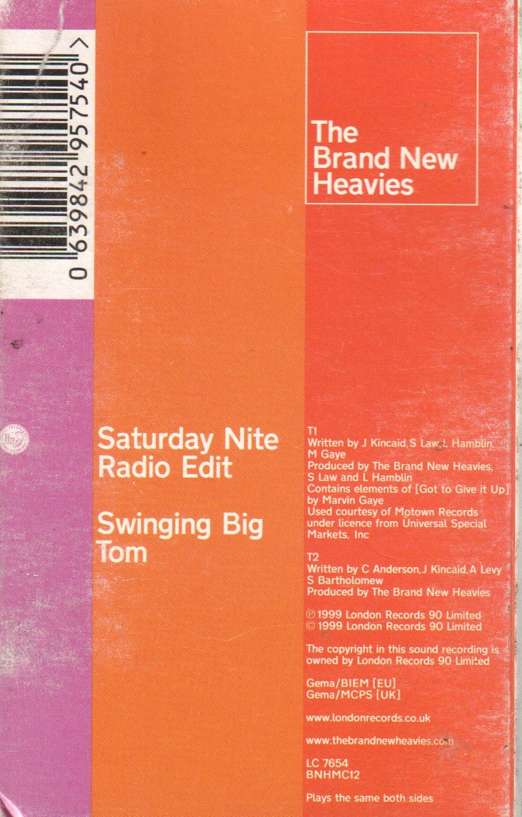 Brand New Heavies - Saturday Nite - Cassette