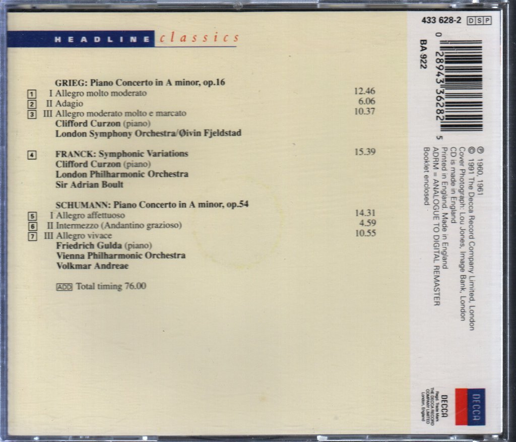Robert Schumann - Piano Concertos - Symphonic Variations - Cd