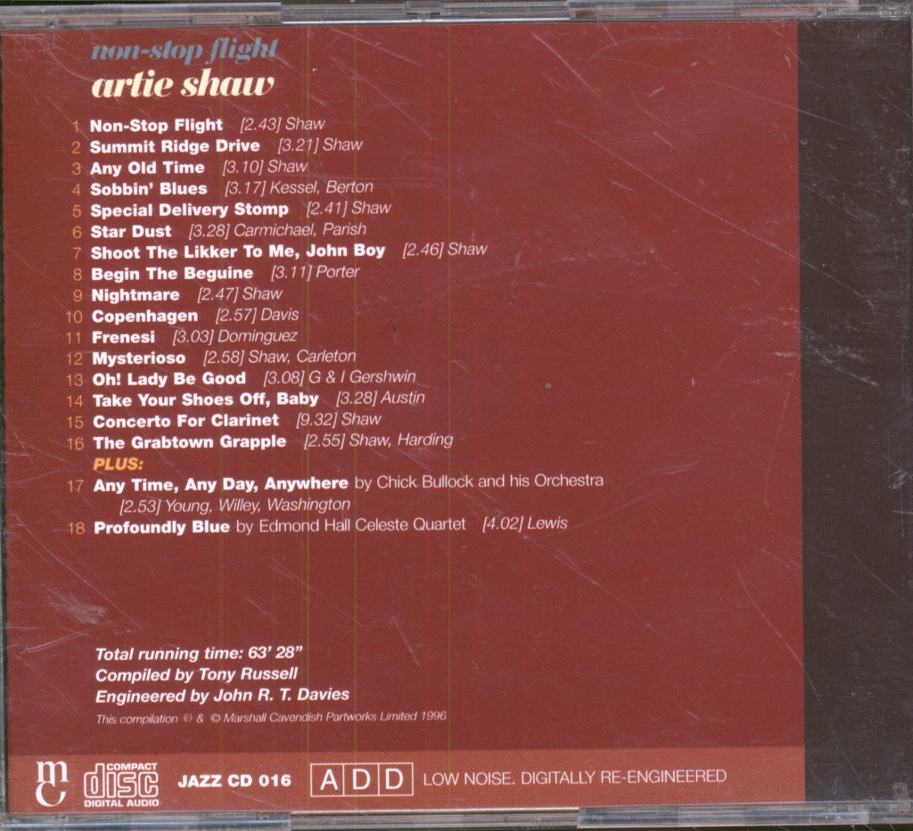 Artie Shaw - Non-Stop Flight - Cd