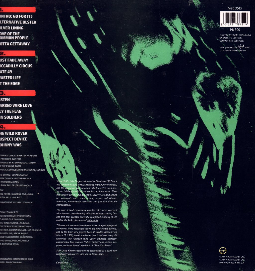Stiff Little Fingers - See You Up There! - Double Lp