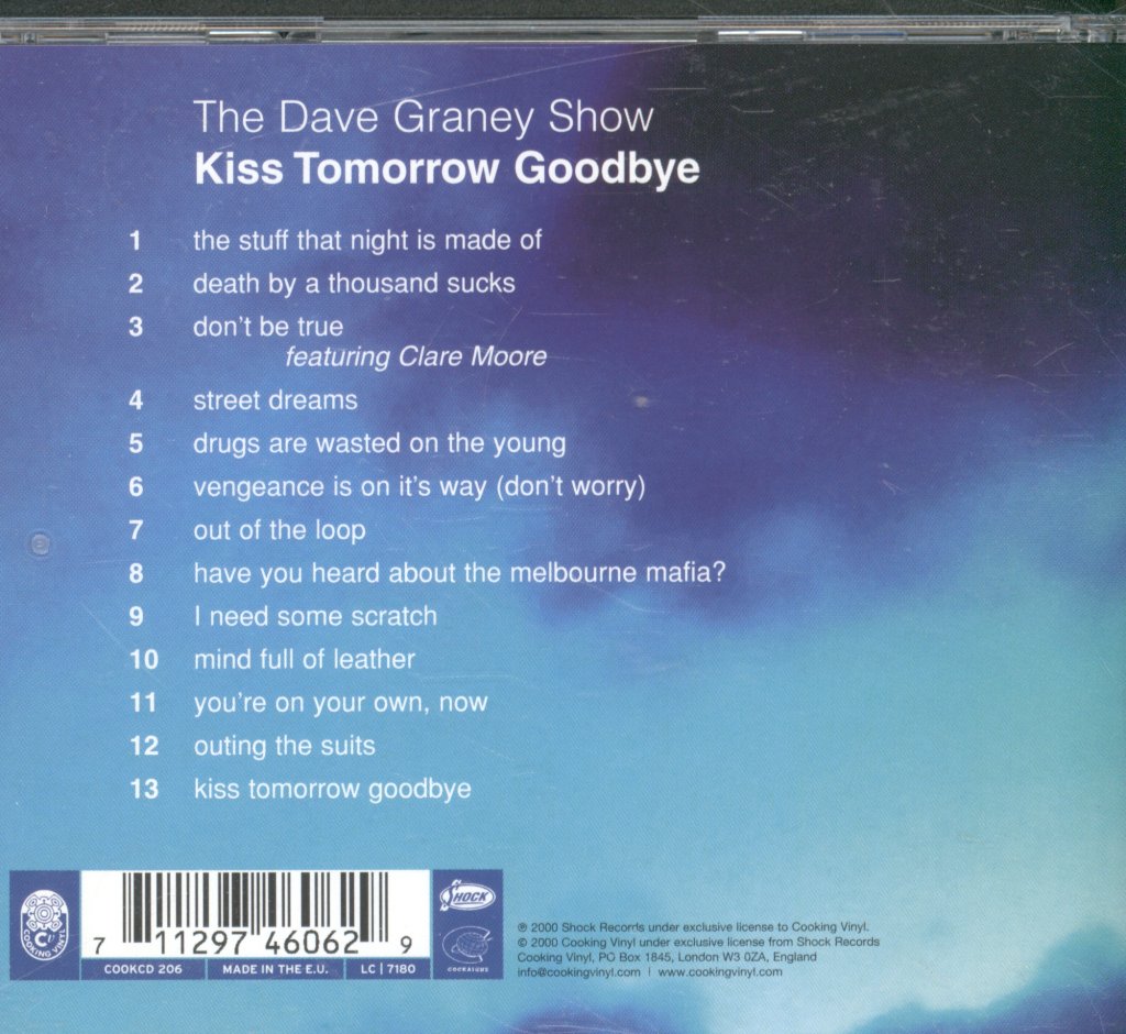 Dave Graney Show - Kiss Tomorrow Goodbye - Cd