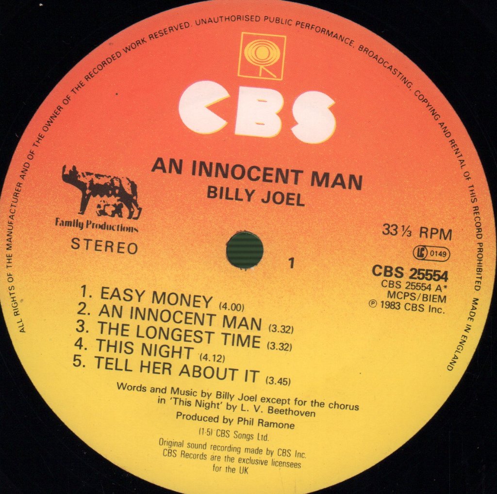 Billy Joel - An Innocent Man - Lp