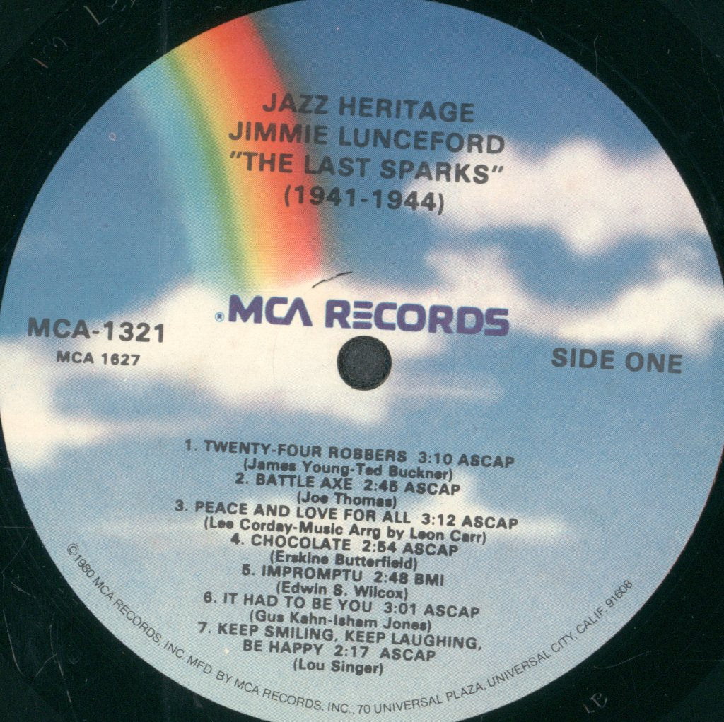 Jimmie Lunceford And His Orchestra - Last Sparks - Lp