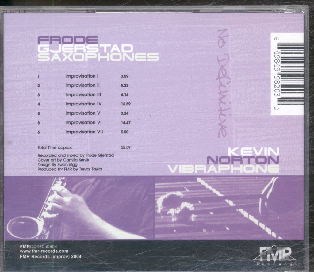 Frode Gjerstad / Kevin Norton - No Definitive - Cd