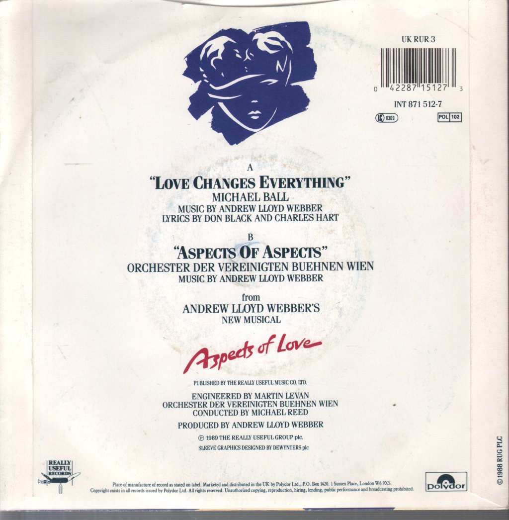 Michael Ball - Love Changes Everything - 7 Inch