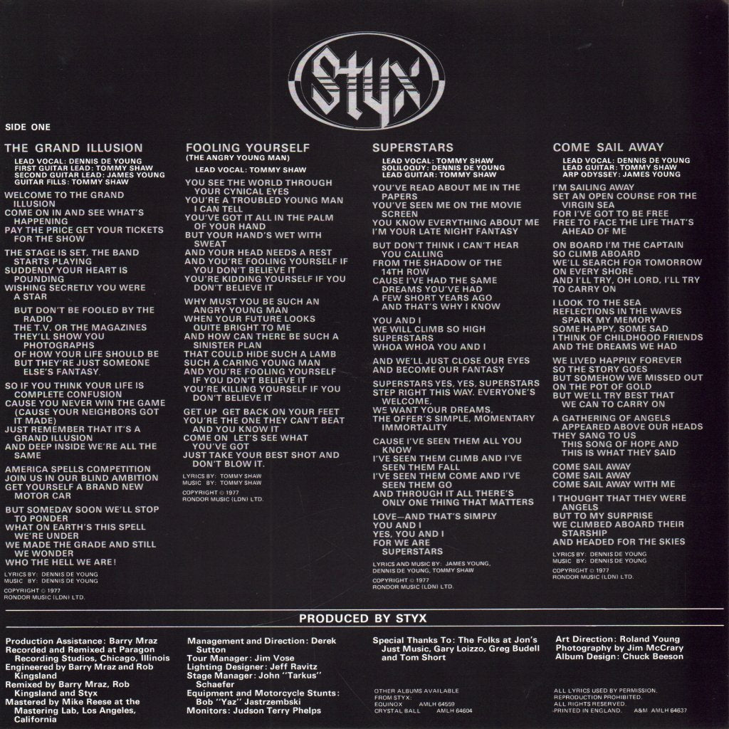 Styx - Grand Illusion - Lp