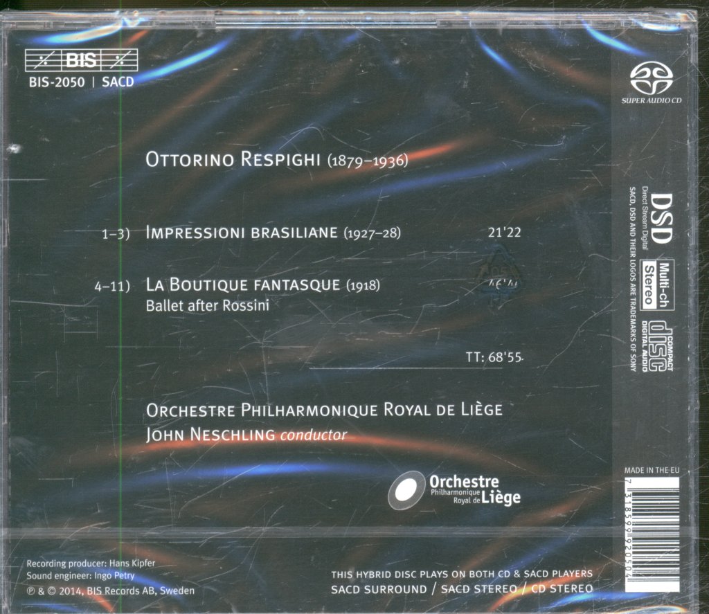Orchestre Philharmonique Royal De Liège, John Neschling - Respighi - Impressioni Brasiliane; La Boutique Fantasque - Cd