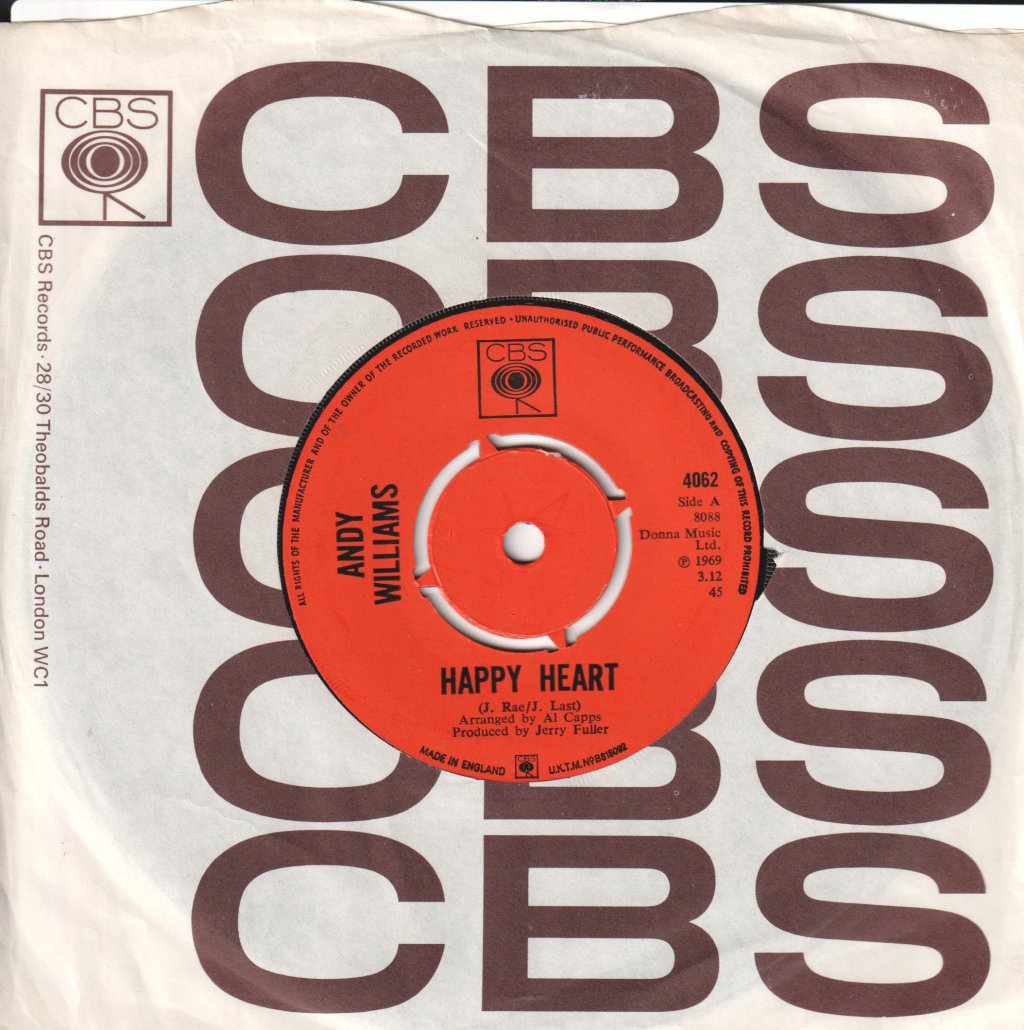Andy Williams - Happy Heart - 7 Inch