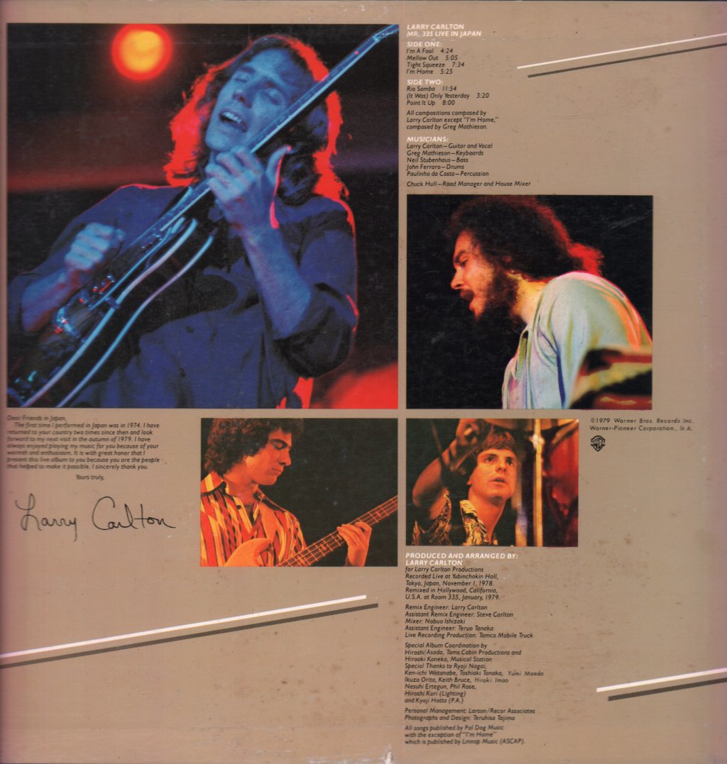 Larry Carlton - Mr. 335 Live In Japan - Lp
