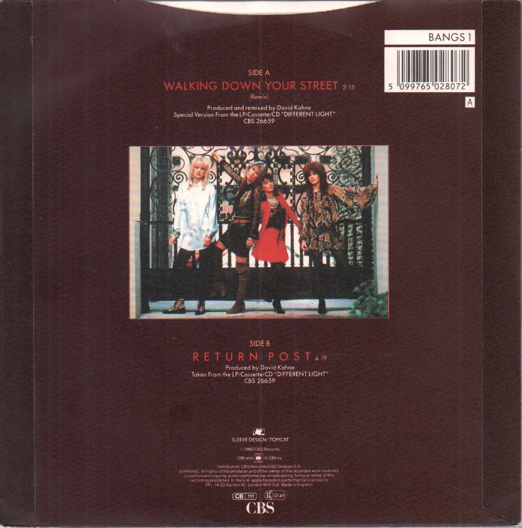 Bangles - Walking Down Your Street - 7 Inch