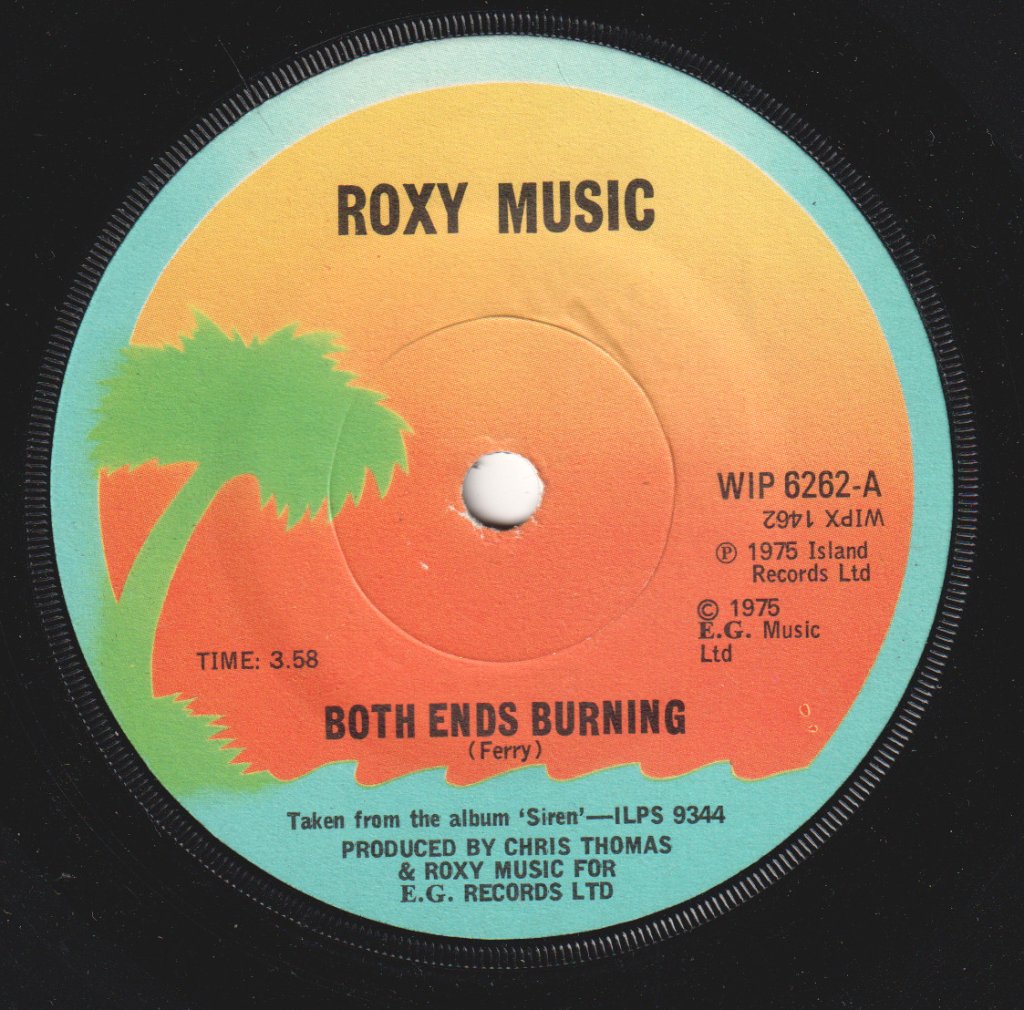 Roxy Music - Both Ends Burning - 7 Inch