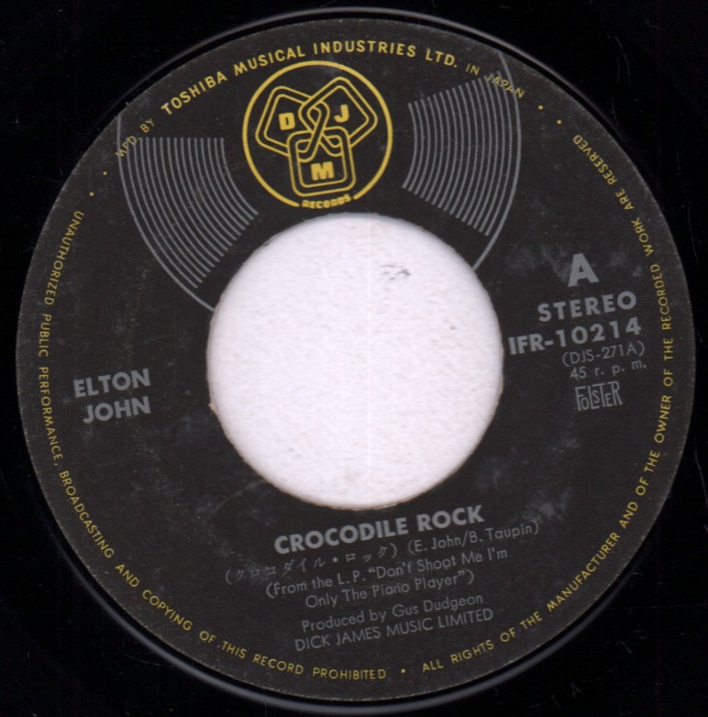 Elton John - Crocodile Rock - 7 Inch