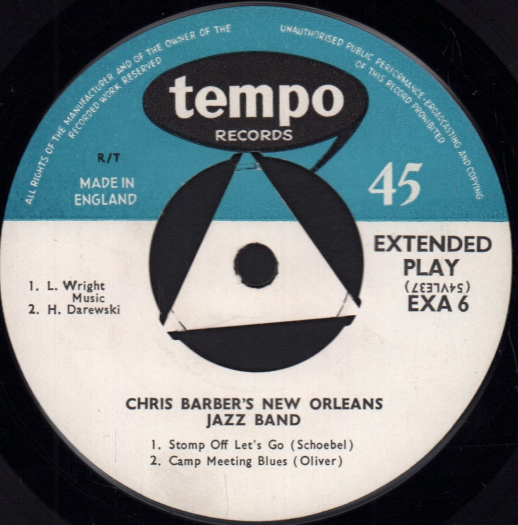 Chris Barber's Jazz Band - Stomp Off, Let's Go - 7 Inch