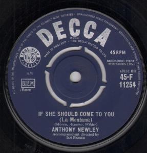 Anthony Newley - If She Should Come To You - 7 Inch