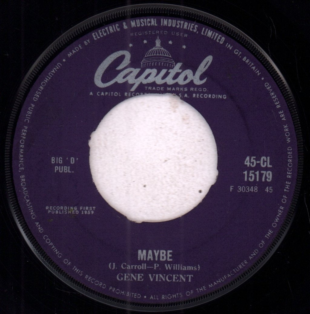 Gene Vincent - jezebel - 7 Inch