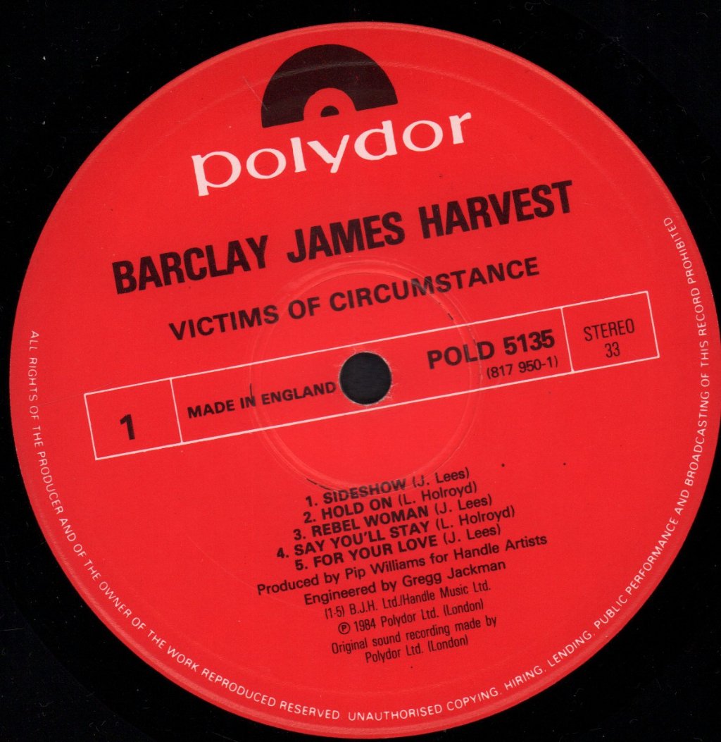 Barclay James Harvest - Victims Of Circumstance - Lp
