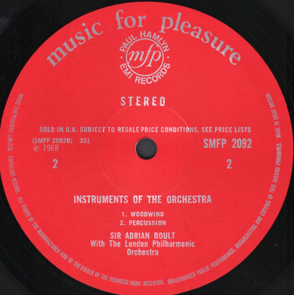 Sir Adrian Boult / London Philharmonic - Sir Adrian Boult Introduces The Instruments Of The Orchestra - Lp