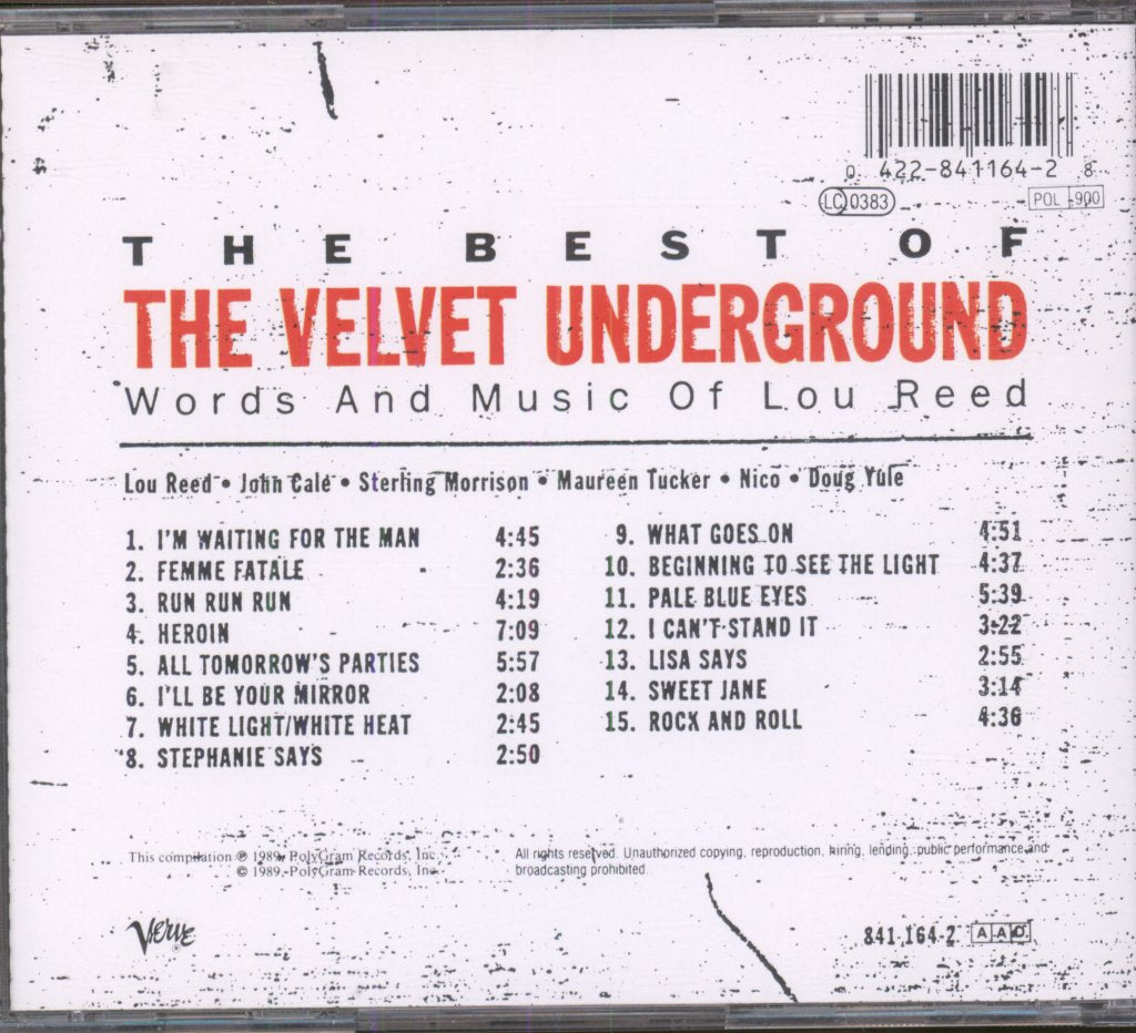 Velvet Underground - Best Of The Velvet Underground (Words And Music Of Lou Reed) - Cd