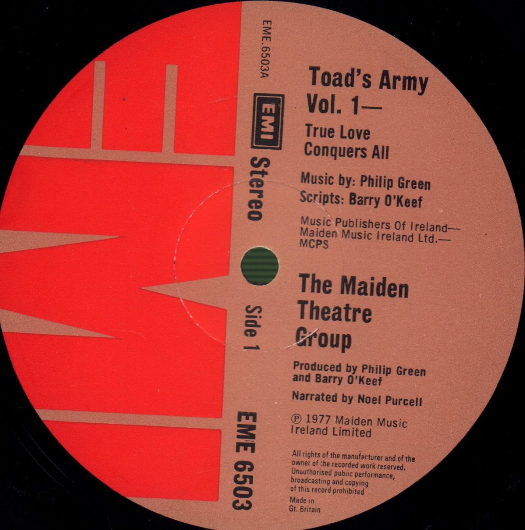 Maiden Theater Group - Toad's Army Vol. 1 - Lp
