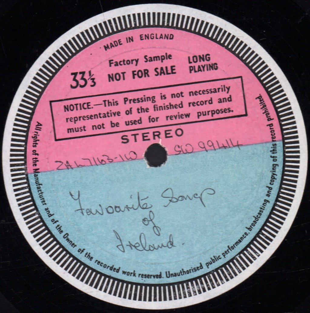 County Singers - Favourite Songs Of Ireland - Lp
