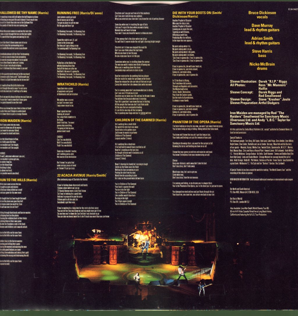 Iron Maiden - Live After Death - Double Lp