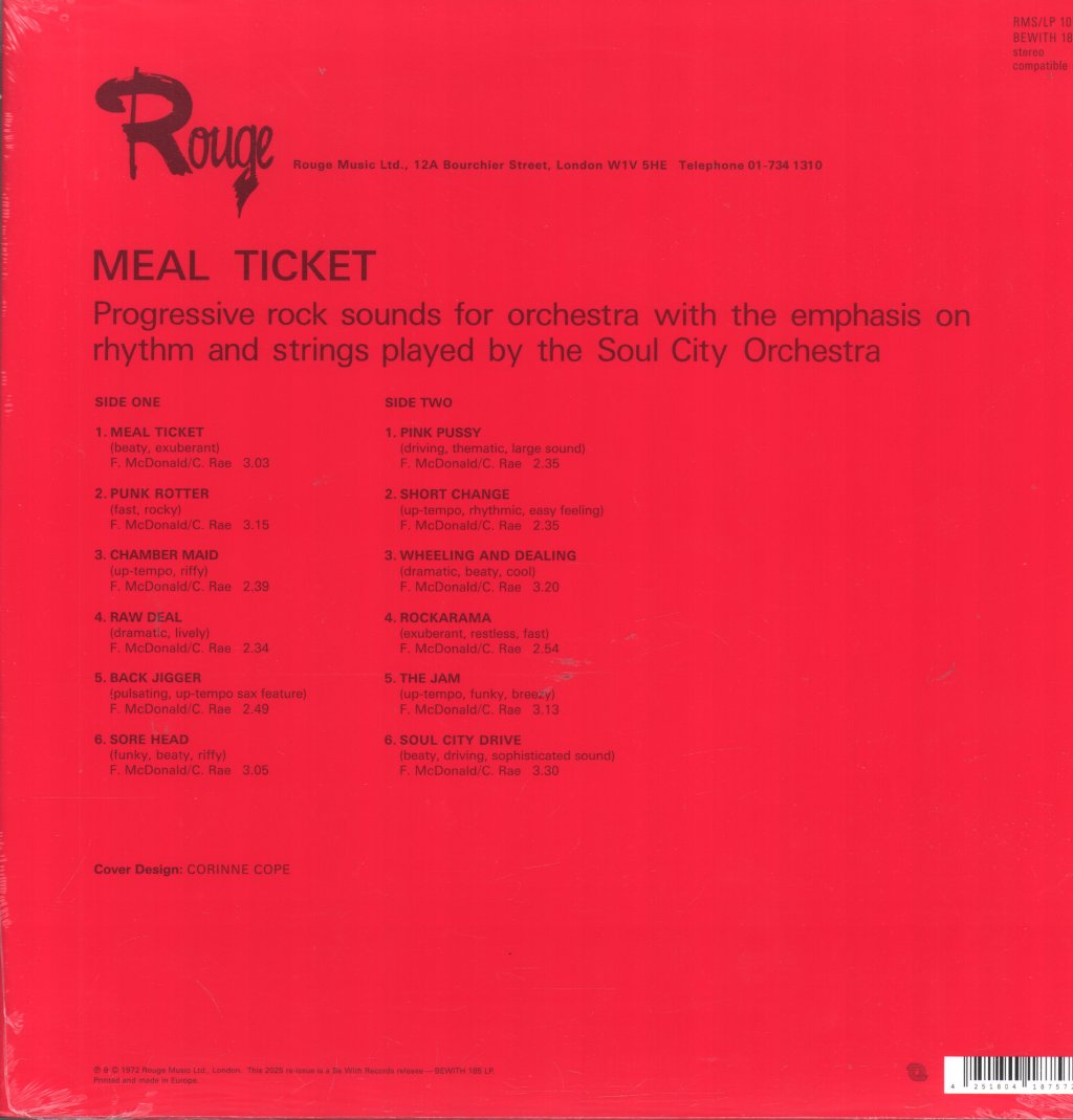 Soul City Orchestra - Meal Ticket - Lp