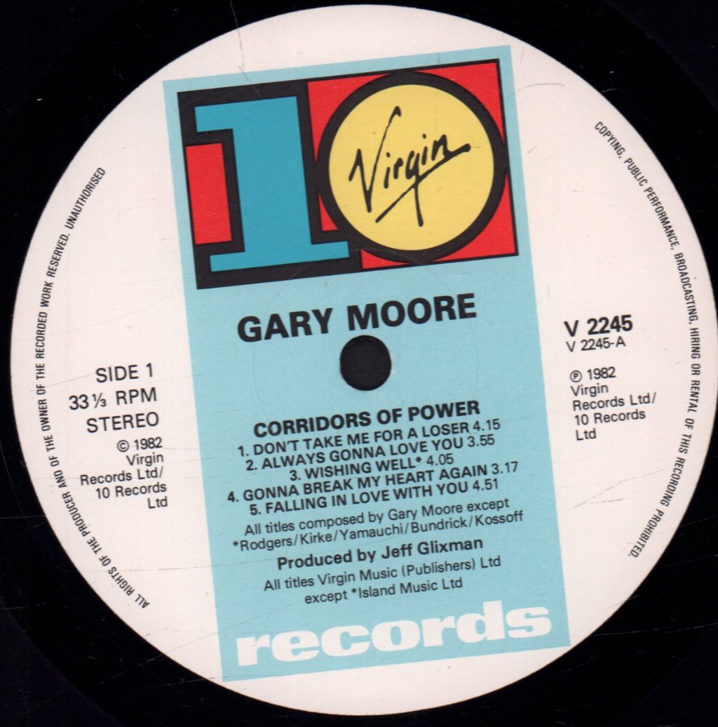 Gary Moore - Corridors Of Power - Lp