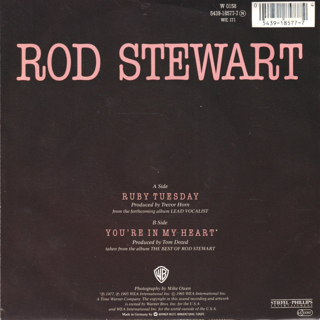 Rod Stewart - Ruby Tuesday - 7 Inch