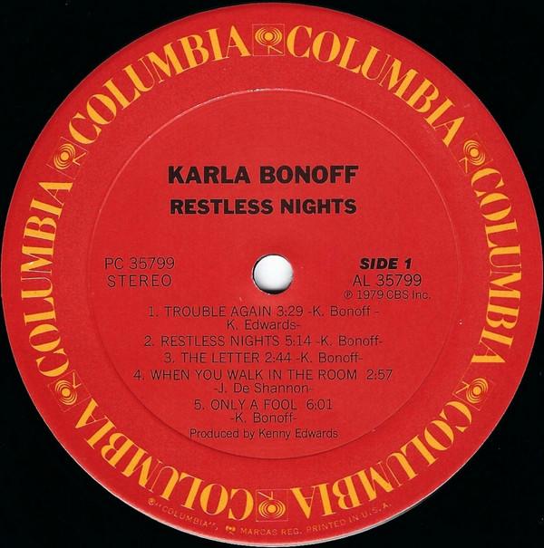 Karla Bonoff - Restless Nights - Lp