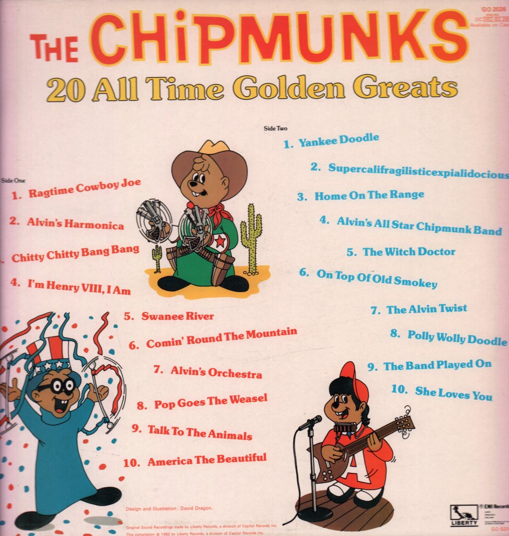 Chipmunks - 20 All Time Golden Greats - Lp