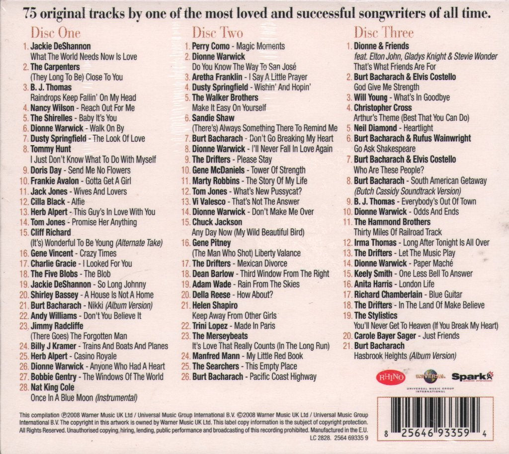 Burt Bacharach - Magic Moments - The Definitive Burt Bacharach Collection - Cd Set