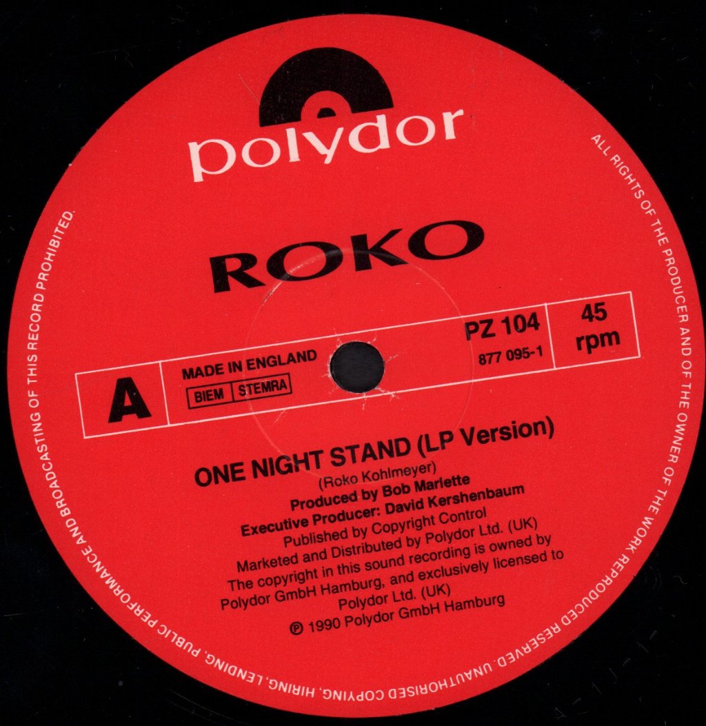 Roko - One Night Stand - 12 Inch