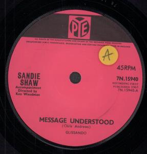 Sandie Shaw - Message Understood - 7 Inch