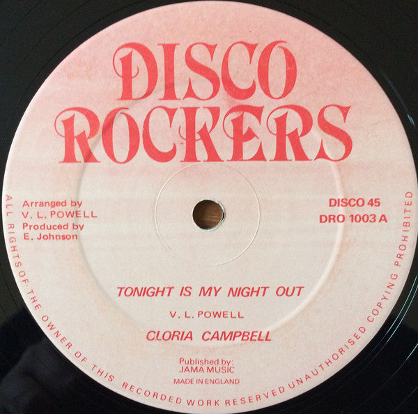 Gloria Campbell - Tonight Is My Night Out - 12 Inch